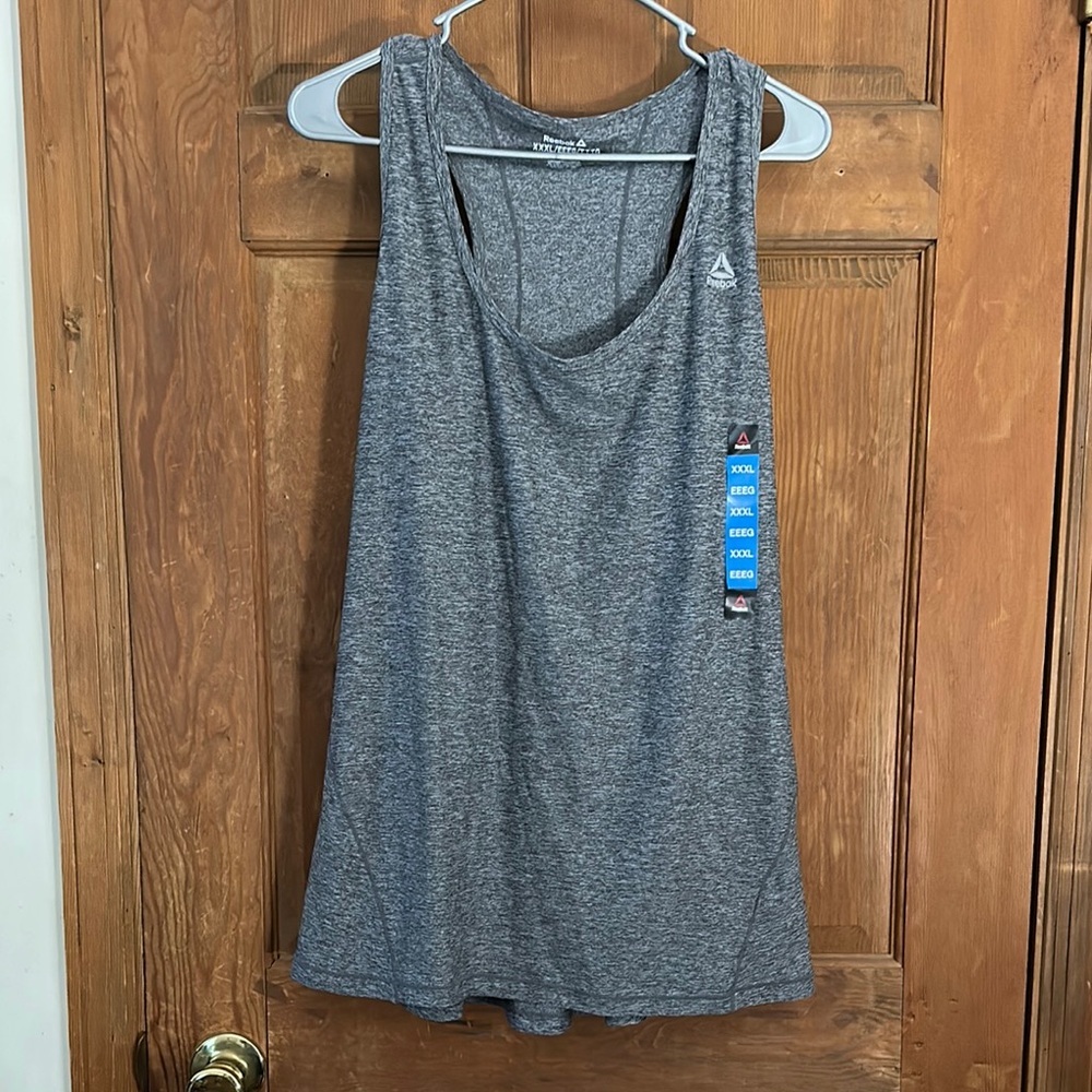 Reebok Gray Sleeveless Relaxed Tank Top Size XXXL